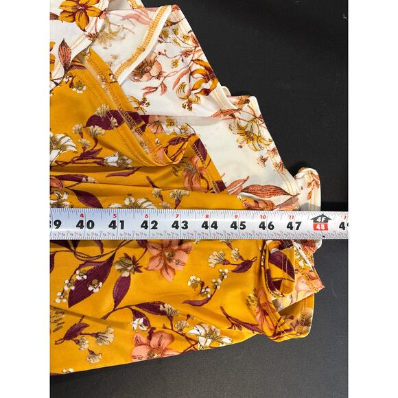 Cato Wrap Maxi Dress Womens Size XL Maroon Floral V-Neck Sleeveless Lined Summer - Picture 8 of 11